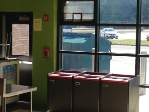 cafeteria waste recepticles