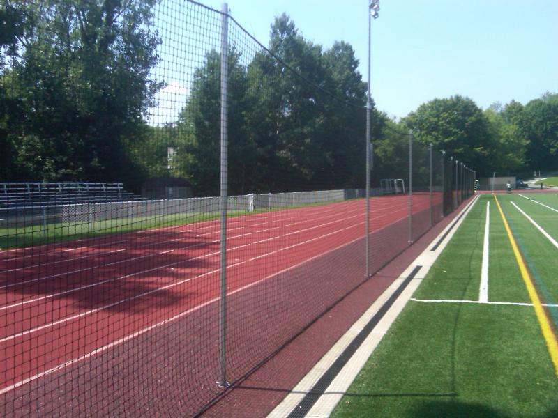 protective netting on outdoor field