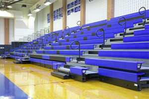 Gym with Blue Bleachers