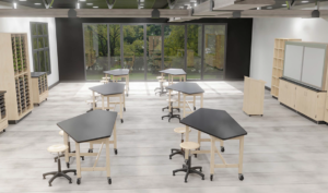 Classroom Furnished with Diversified Woodcrafts Products